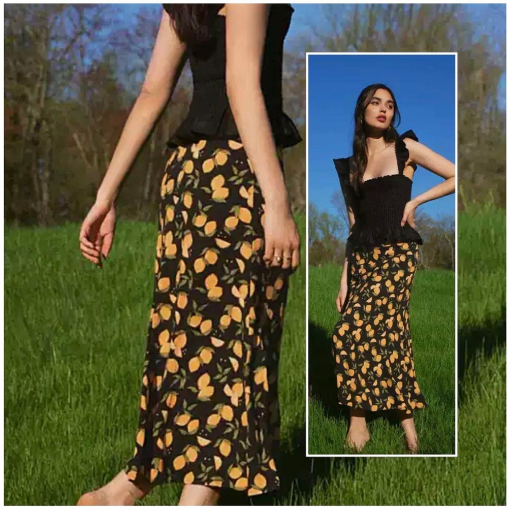 Reformation Bea Skirt Size 2 Lemon Drop